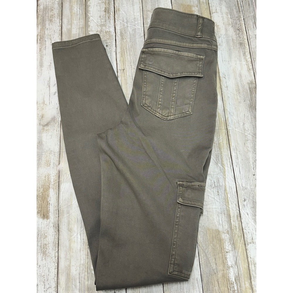 Spanx Stretch Twill Cargo Skinny Ankle Pants desert dune Small Tall NWT